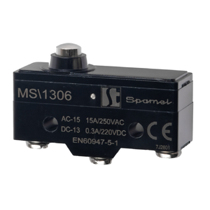 MS\1306 Miniature switch short straight pusher - Снимка на изделието